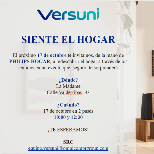 PHILIPS Hogar te invita el próximo 17 de octubre a redescubrir el hogar a través de los sentidos