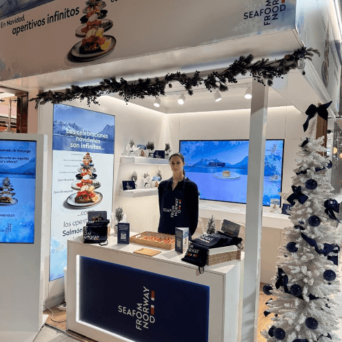 El Salmón Ahumado de Noruega mostrará su enorme potencial gastronómico navideño con un innovador puesto efímero durante esta semana en el madrileño Mercado de la Paz