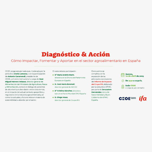 Diagnóstico & Acción: Cómo impactar, fomentar y aportar en el sector agroalimentario en España