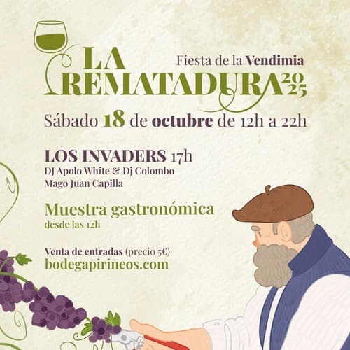 Bodega Pirineos celebra La Rematadura, la fiesta que despide la vendimia