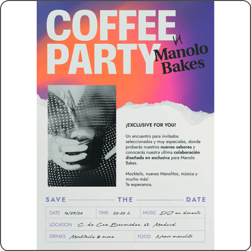 Coffee Party exclusiva by Manolo Bakes