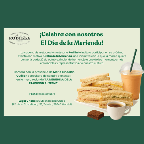 Rodilla quiere convertir el 22 de octubre en el Día Nacional de la Merienda
