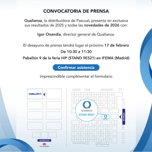 Convocatoria de prensa: resultados 2025 y novedades 2026 de Qualianza (Grupo Pascual)