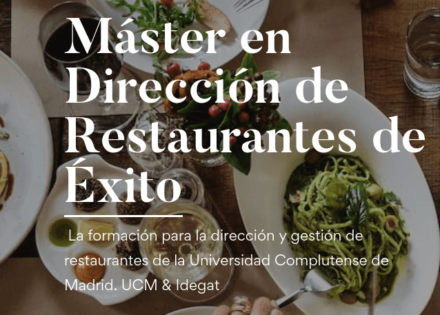 TheFork impartirá clases en el nuevo Máster de Dirección de Restaurantes de Éxito, organizado por la Universidad Complutense de Madrid y el IDEGAT