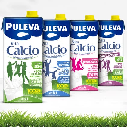 Puleva Vita Calcio presenta el primer Tetra Brik® de leche en España con plástico 100% reciclado