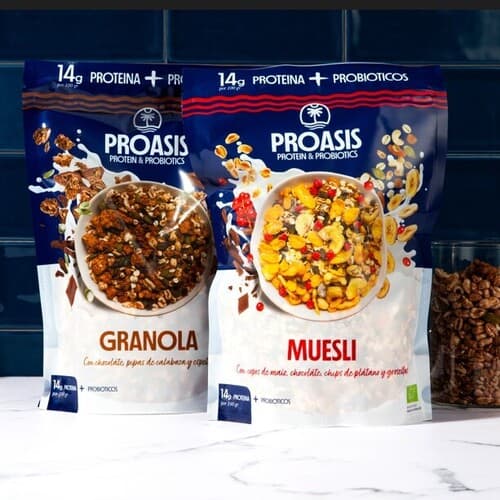 PROASIS atiende la creciente demanda de cereales saludables lanzando al mercado mueslis y granolas ECO enriquecidos con proteínas y probióticos