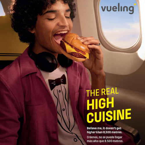 Vueling apuesta por la alimentación saludable con la incorporación de las hamburguesas vegetales de Heura