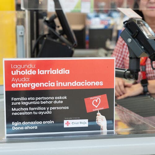 Vegalsa-Eroski y sus clientes donan más de 170.200 euros para ayudar a las personas damnificadas por la DANA