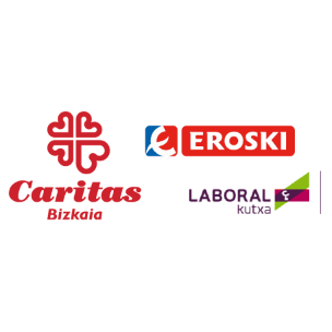 Cáritas Bizkaia, EROSKI y Laboral Kutxa renuevan su convenio de colaboración