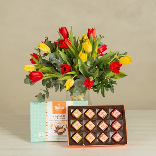 Chocolates Trapa e Interflora presentan la pareja perfecta para este San Valentín: bombones y tulipanes