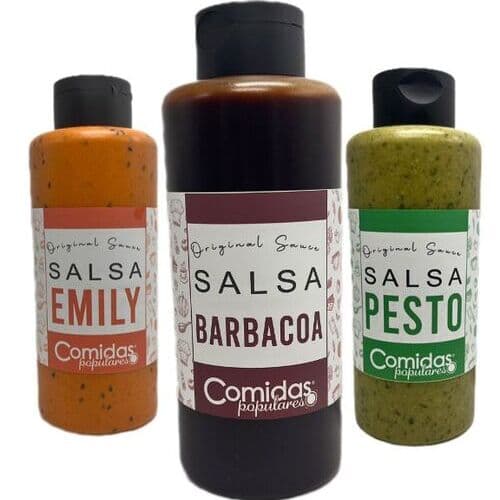 Comidas Populares presenta los nuevos envases para sus salsas, biberones cilíndricos con etiqueta full wrap