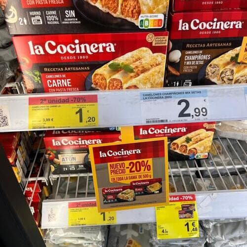 La Cocinera reduce sus precios hasta un 25% en toda la gama de lasañas y canelones
