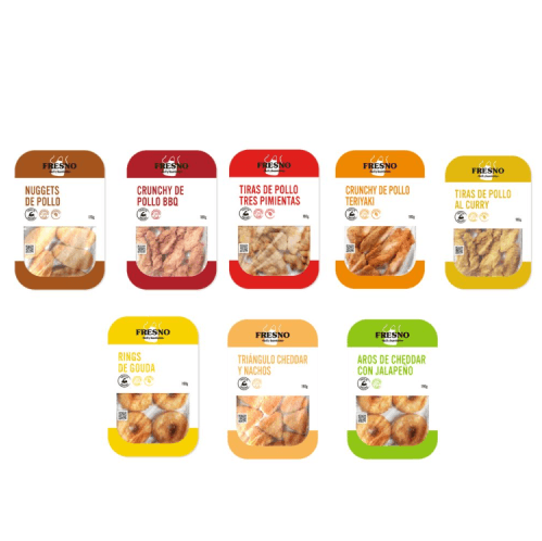 Maheso entra por primera vez en refrigerados con snacks cárnicos y de queso, con la marca Fresno