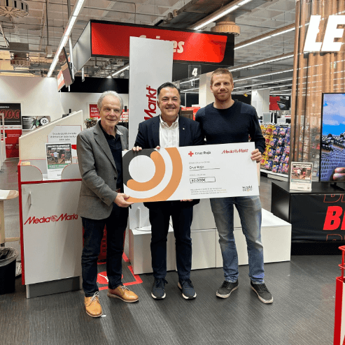 MediaMarkt y Worldcoo entregan 30.000€ a Cruz Roja para ayudar a los afectados por la DANA