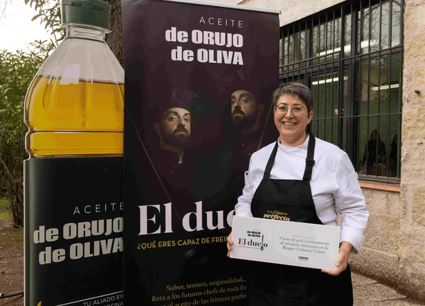 Los chefs con estrella Michelín, Sara Peral y Julio Fernández, eligen la mejor receta con Aceite de Orujo de Oliva