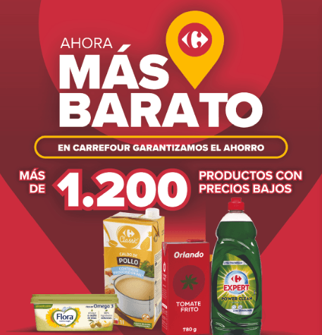 Carrefour presenta “Ahora Más Barato” más de 1.200 productos con precios bajos