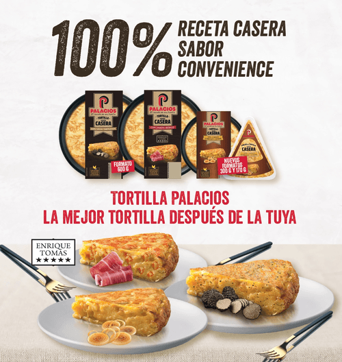Palacios Alimentación, marca líder en tortilla, presenta cuatro novedades de Tortilla Receta Casera