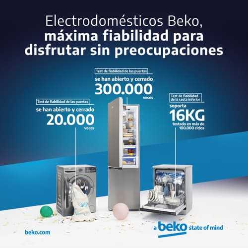 Beko refuerza su compromiso con la fiabilidad, con una nueva campaña que pone en valor la calidad y la durabilidad de sus electrodomésticos