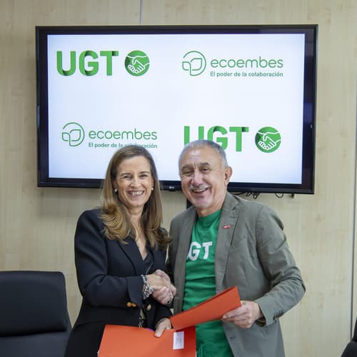 Ecoembes y UGT renuevan su colaboración para avanzar hacia un futuro sin residuos