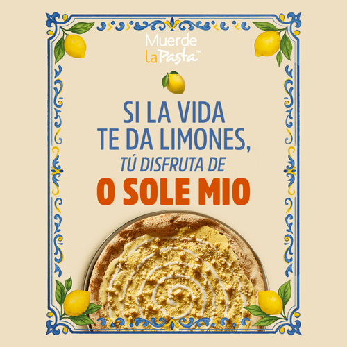 Muerde la Pasta celebra el Día Mundial de la Fruta con el lanzamiento de O Sole Mio, la pizza dulce con topping de sol que rinde homenaje al limón