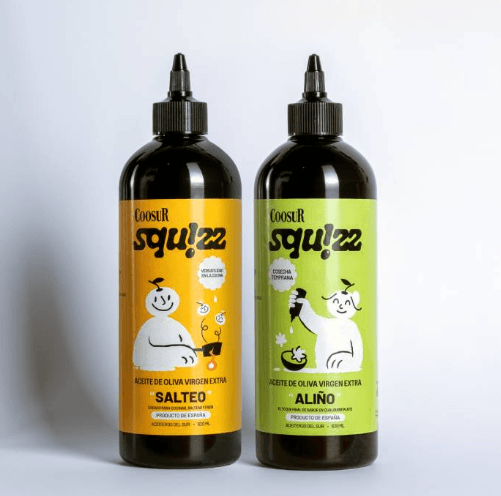 Nace Squizz: biberones de aceite de oliva virgen extra de diseño, que crean tendencia