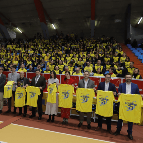 El Palacio de Deportes de Zaragoza acoge la presentación del acuerdo de renovación del patrocinio de ALCAMPO-Scorpio71