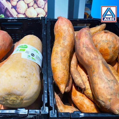 ALDI comprará unas 2.190 toneladas de boniatos y calabazas a proveedores nacionales, un 38% más que en 2022