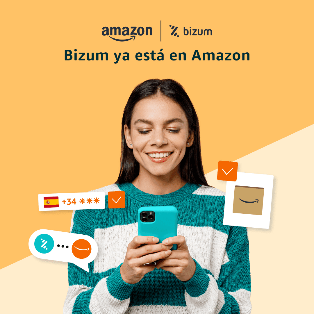Los clientes de Amazon.es ya pueden utilizar Bizum como opción de pago de los pedidos realizados tanto en la web de Amazon.es como en la aplicación móvil