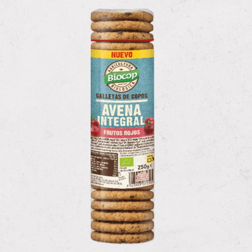 Biocop incorpora un nuevo sabor a su amplia gama de galletas ecológicas: frutos rojos y copos de avena