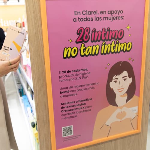 Clarel dona más de 22.000€ de los beneficios de productos de higiene íntima bonté para apoyar a las mujeres y promover la dignidad menstrual