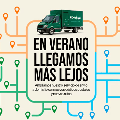 El Corte Inglés amplía a 745 rutas su servicio de entrega a domicilio de súper e híper este verano