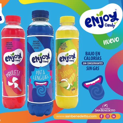 San Benedetto lanza Enjoy Candy: el sabor de las chuches, la ligereza del agua mineral
