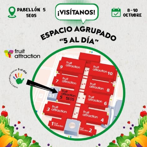 5 al día intensifica su labor en la promoción de frutas y hortalizas en Fruit Attraction