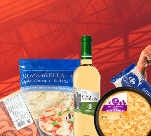 El España - Italia también se juega con los productos de Carrefour