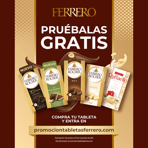 Prueba gratis la gama de tabletas Ferrero y descubre sus nuevos sabores