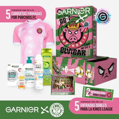 Garnier lanza una caja de edición limitada con el equipo de Ibai Llanos: Porcinos FC