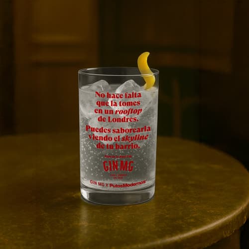 Gin MG x Putos Modernos: Vuelta a la rutina. Pero esta vez, además de gin, hielo y tónica, trae un poco de humor