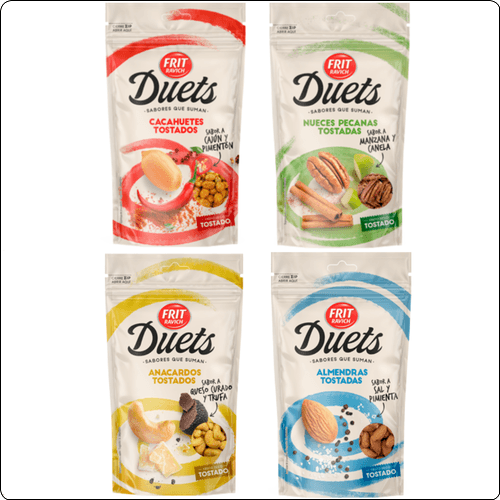 Duets, la nueva marca de Frutos Secos tostados y saborizados de Frit Ravich