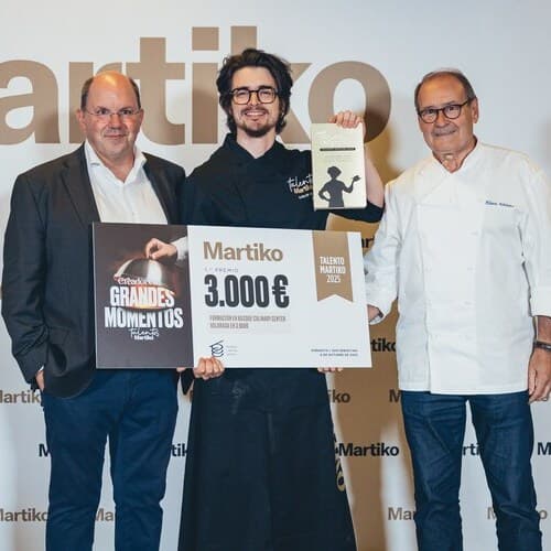 Carlos Hernández, de ABaC Restaurant, ganador de la 6.ª edición del concurso gastronómico Talentos Martiko