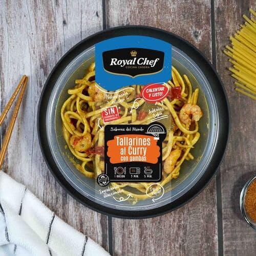 Royal Chef amplía su gama Sabores del Mundo con un nuevo plato: Tallarines al curry con gambas