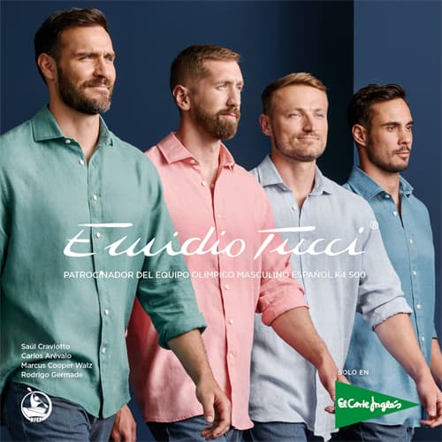 Saúl Craviotto y el equipo olímpico masculino español K4 500 protagonistas de la nueva campaña de Emidio Tucci