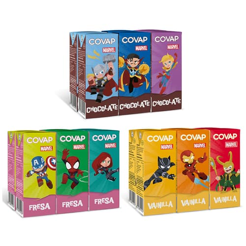 Lácteos COVAP lanza una edición especial de sus batidos con personajes de MARVEL