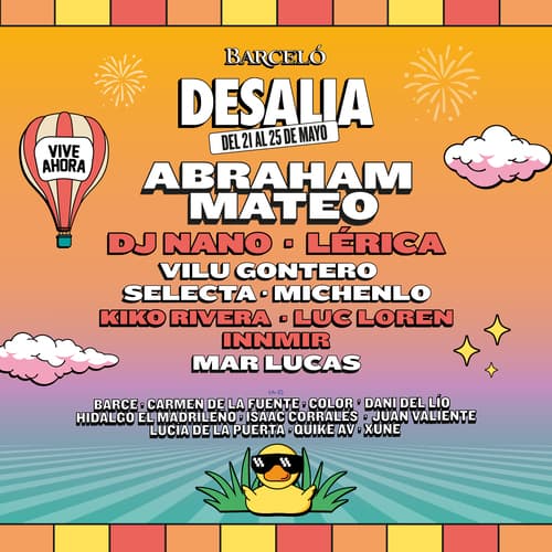 Abraham Mateo, Lérica o Mar Lucas, artistas confirmados para Desalia 2025