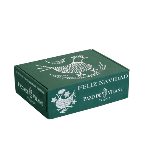 Pazo de Vilane lleva a los lineales, un año más, su tradicional caja verde edición Navidad