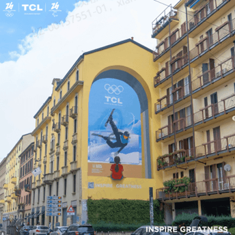 TCL lleva la inspiración a las calles de Italia con una campaña OOH y activaciones de marca inspiradas en los Juegos Olímpicos de Invierno
