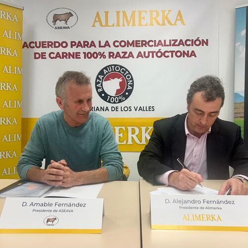 Alimerka firma un acuerdo con ASEAVA para impulsar la comercialización de carne certificada de la raza Asturiana de los Valles