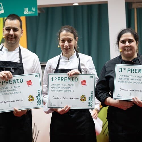 Cristina Salas de la Fuente, del Restaurante Habitual by Ricard Camarena de Valencia, ganadora del I campeonato ‘La Mejor Menestra Navarra: Reto Reyno Gourmet’ celebrado en el Salón Gourmets en Madrid
