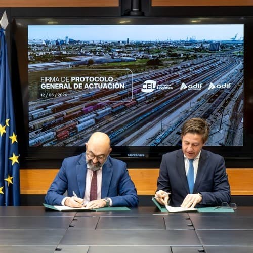 Adif y el Centro Español de Logística se alían para impulsar el uso del ferrocarril en las cadenas de suministro