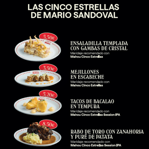 Plaza Mahou rinde homenaje a San Isidro con un menú maridado de Mario Sandoval y una cerveza de edición especial
