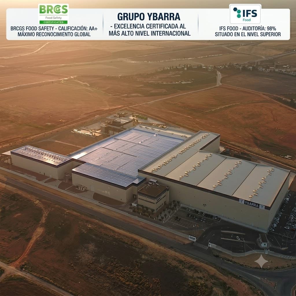 Ybarra refuerza su liderazgo en calidad y seguridad alimentaria con la certificación BRCGS AA+